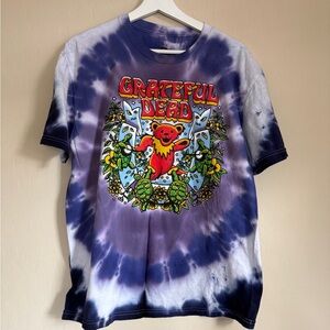 Grateful Dead Graphic TShirt Purple Tie Die Colorful Turtles Cotton Large
